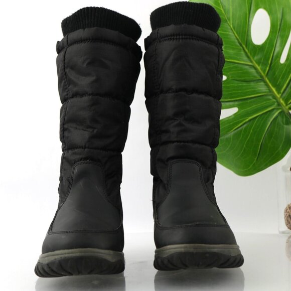 Cougar Womens Devon Snow Boot Size 7 Black Nylon Waterproof Quilted Pull On - Picture 3 of 10